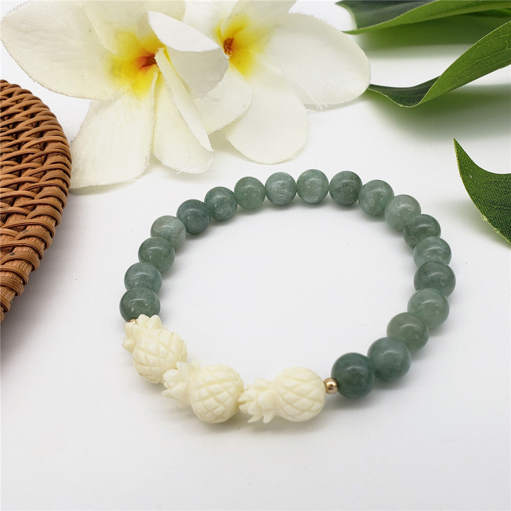 Hawaiian Bracelets In Different Colors With Golden And Ivory Color Beads