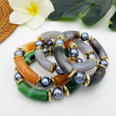 Jade Bar Petrol Pearl Bracelet In Different Colors