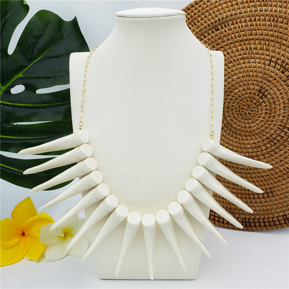 Hawaiian Ula Nifo Necklace With White Teeth In 2 Different Styles