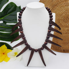 Hawaiian Ula Nifo Wooden Necklace