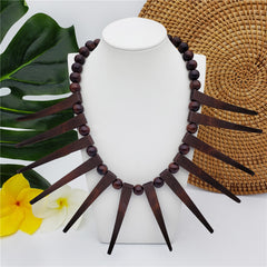 Hawaiian Ula Nifo Wooden Necklace