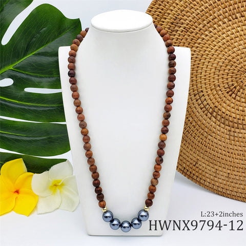 Hawaiian Wooden Beads Necklace In Different Styles And Colors