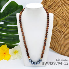 Hawaiian Wooden Beads Necklace In Different Styles And Colors