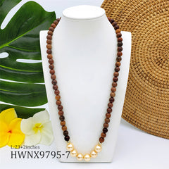 Hawaiian Wooden Beads Necklace In Different Styles And Colors