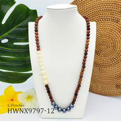 Hawaiian Wooden Beads Necklace In Different Styles And Colors