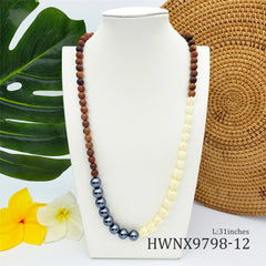 Hawaiian Wooden Beads Necklace In Different Styles And Colors