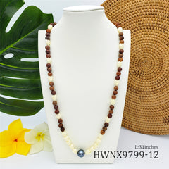 Hawaiian Wooden Beads Necklace In Different Styles And Colors