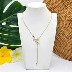 Willow Branch Charm Necklace Sustained With A Whale Charm