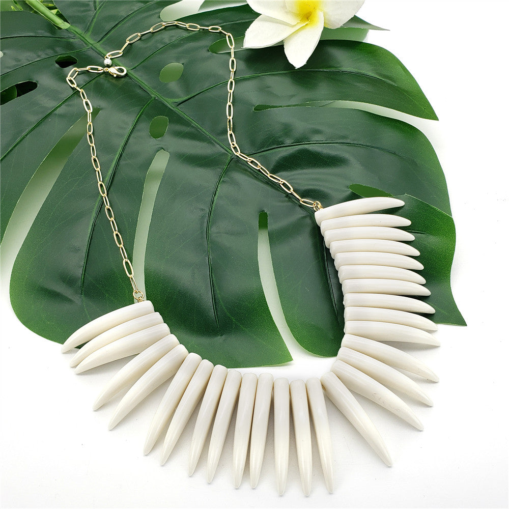 Hawaiian Ula Nifo Necklace With White Teeth In 2 Different Styles