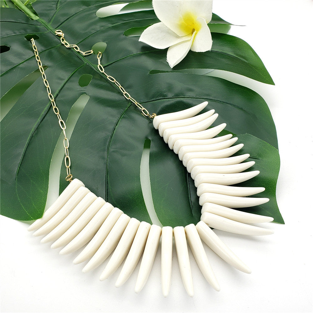 Hawaiian Ula Nifo Necklace With White Teeth In 2 Different Styles