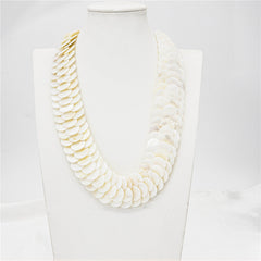 Fish Scale Shell Beads Necklace In Different Colors