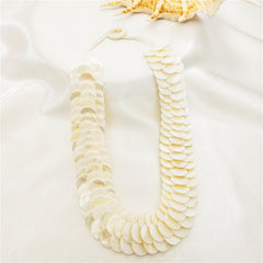 Fish Scale Shell Beads Necklace In Different Colors