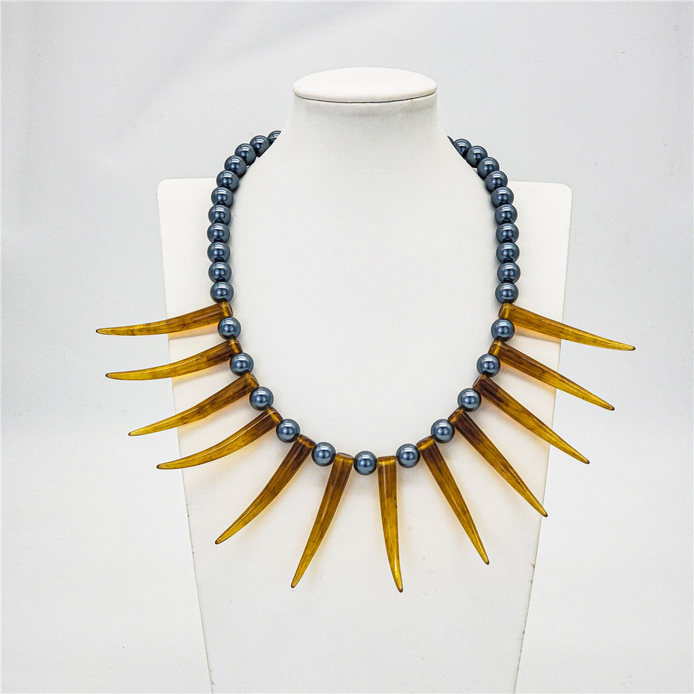 Hawaiian Ula Nifo Necklace In 2 Different Styles With Tiger's Eye Teeth