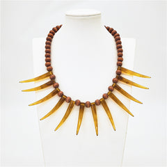 Hawaiian Ula Nifo Necklace In 2 Different Styles With Tiger's Eye Teeth