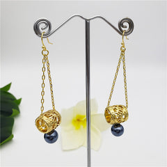 Chain Earrings With A Barrel In Different Styles