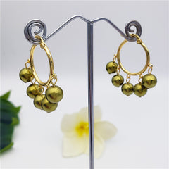 Gypsy Hoop Earrings Sustained With Pearls