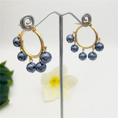 Gypsy Hoop Earrings Sustained With Pearls