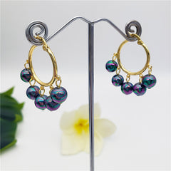 Gypsy Hoop Earrings Sustained With Pearls