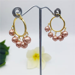 Gypsy Hoop Earrings Sustained With Pearls