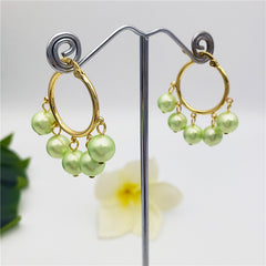 Gypsy Hoop Earrings Sustained With Pearls