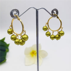 Gypsy Hoop Earrings Sustained With Pearls