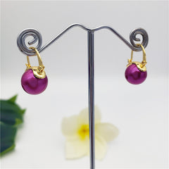 Pearl Hoop Earrings In Different Colors