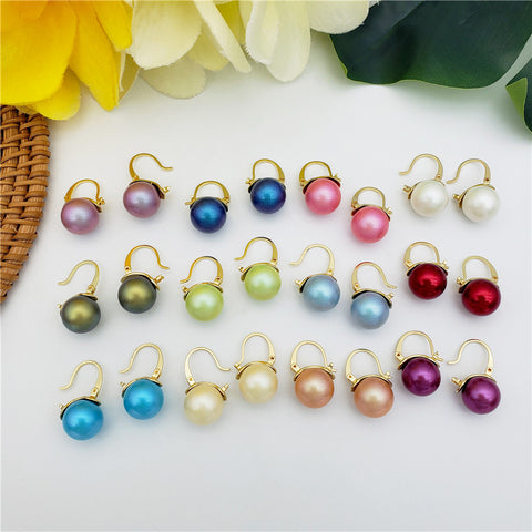 Pearl Hoop Earrings In Different Colors