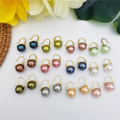 Pearl Hoop Earrings In Different Colors