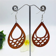 Hawaiian Wooden Earrings In Different Styles And Colors