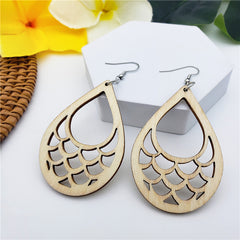 Hawaiian Wooden Earrings In Different Styles And Colors