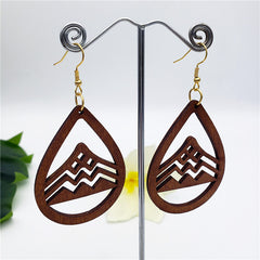 Hawaiian Wooden Earrings In Different Styles And Colors