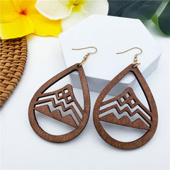 Hawaiian Wooden Earrings In Different Styles And Colors