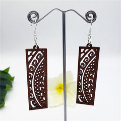 Hawaiian Wooden Earrings In Different Styles And Colors