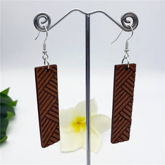 Hawaiian Wooden Earrings In Different Styles And Colors