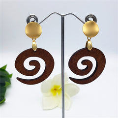 Hawaiian Wooden Earrings In Different Styles And Colors