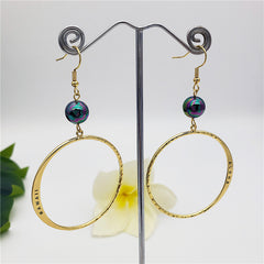 Hawaiian Circular Earrings Sustained With A Pearl In Different Colors