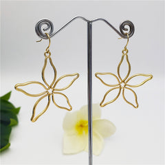 Hawaiian Flower Hook Earrings