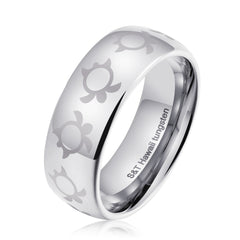 Hawaiian Sea Turtles Design Tungsten Ring In Different Colors